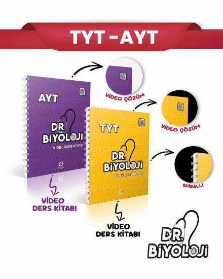 DR.BİYOLOJİ AYT VİDEO DERS+DR.BİYOLOJİ TYT VİDEO DERS 2Lİ SET resmi