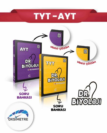 DR.BİYOLOJİ AYT SORU BANKASI+TYT SORU BANKASI 2Lİ SET resmi