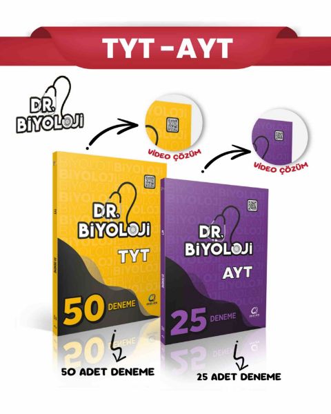 DR.BİYOLOJİ TYT 50 DENEME+AYT DR.BİYOLOJİ 25 DENEME 2Lİ SET resmi