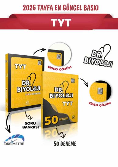 DR. BİYOLOJİ TYT SORU BANKASI+DR. BİYOLOJİ TYT 50 DENEME 2Lİ SET resmi