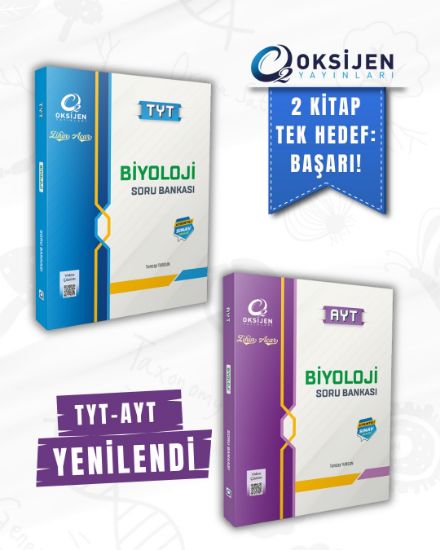 OKSİJEN TYT-AYT BİYOLOJİ SORU BANKASI 2Lİ SET resmi