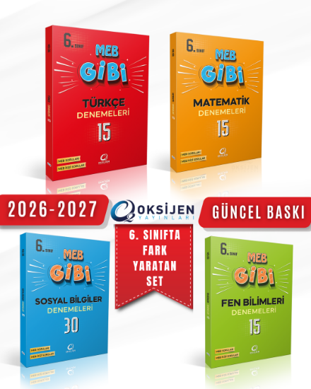 6.SINIF MEB GİBİ DENEMELERİ FULL SET resmi