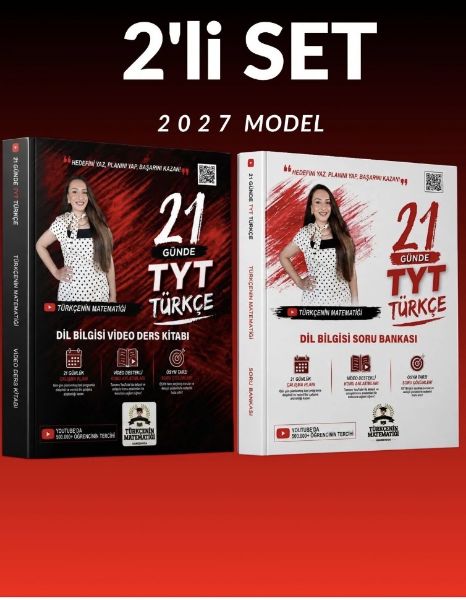 Türkçenin Matematiği 21 Günde Tyt Türkçe Video Ders Kitabı&Soru Bankası 2'li Set resmi